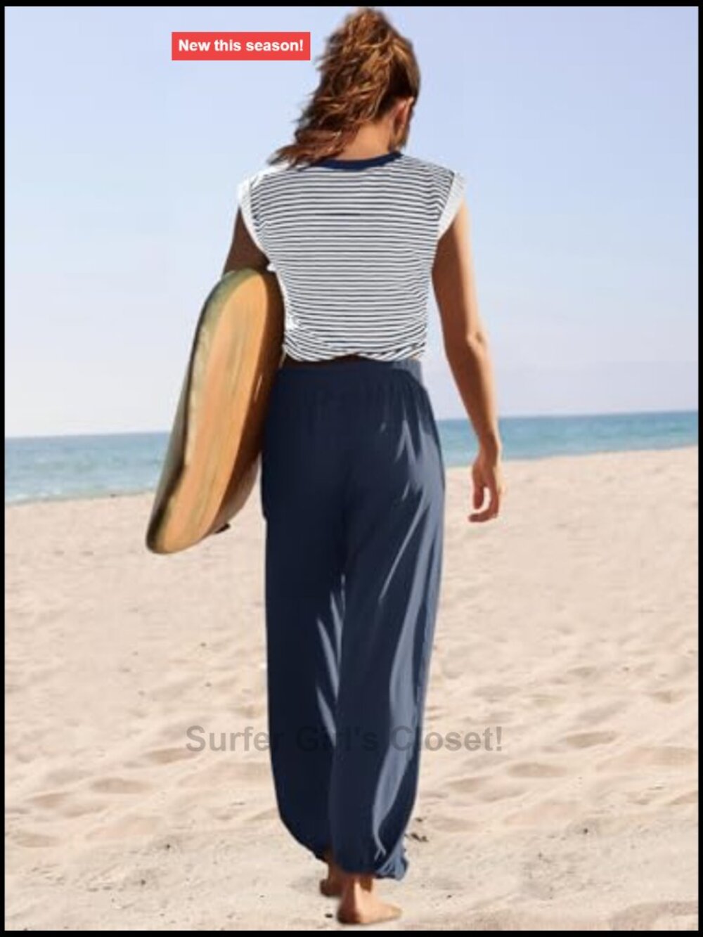 2 Piece Loungewear Set with Cropped Top and Wide Leg Pants Pockets - Picture 3 of 6